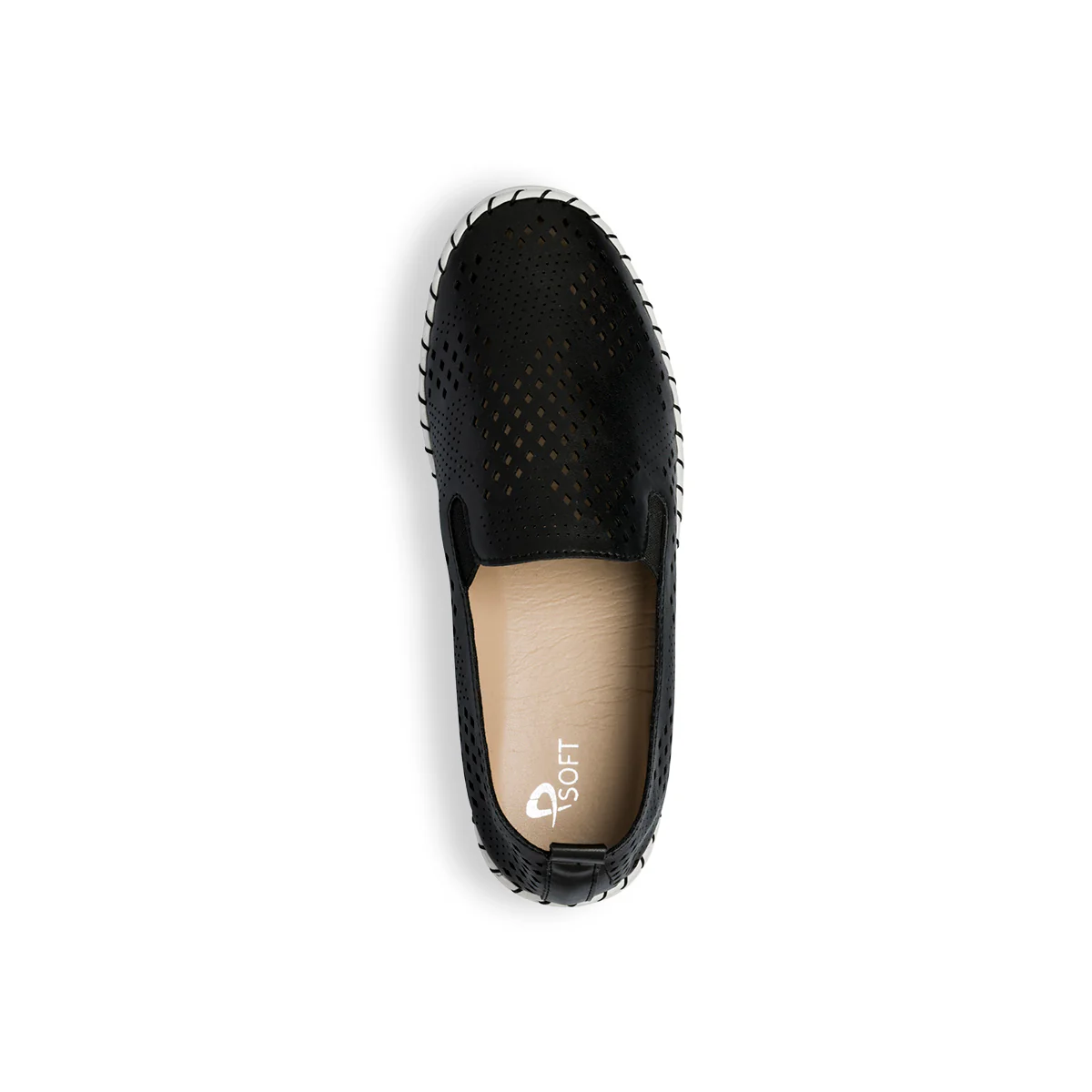 Slip-on comfort nere con dettagli traforati P Soft - Image 14