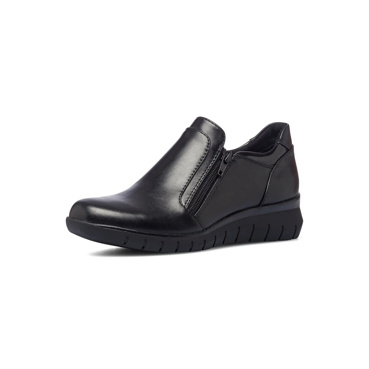 Slip-on comfort nere con zip laterali P Soft - Image 3