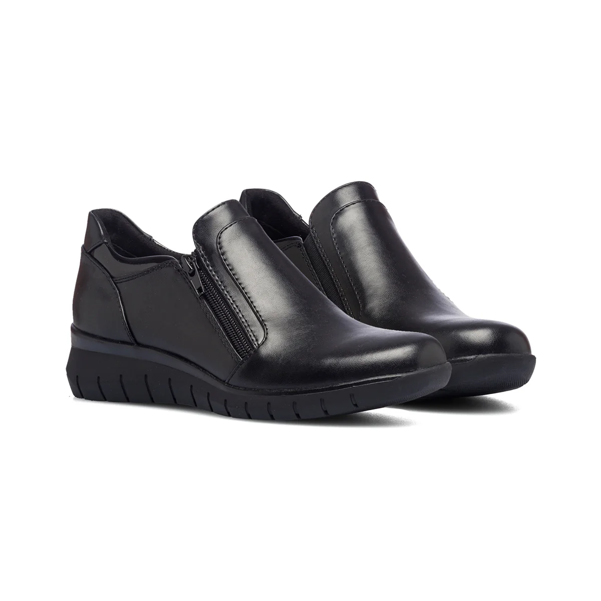 Slip-on comfort nere con zip laterali P Soft - Image 5