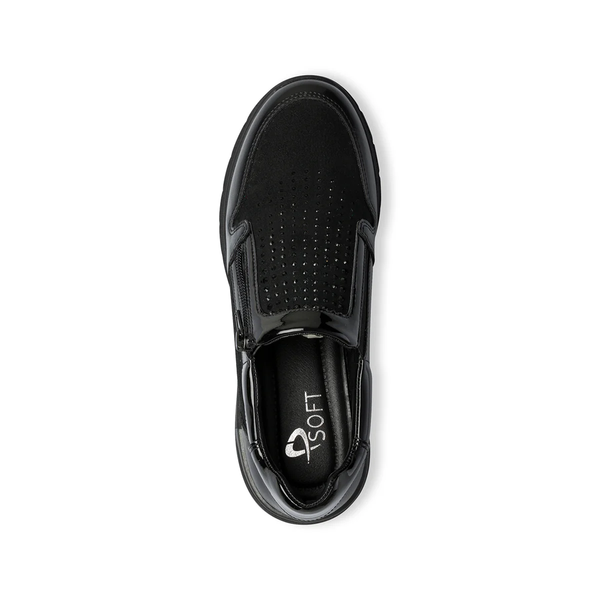 Slip-on comfort nere con zip laterali P Soft - Image 10