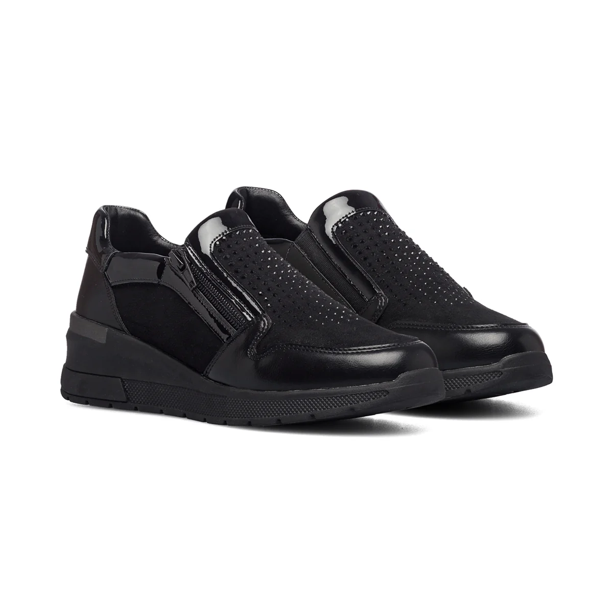 Slip-on comfort nere con zip laterali P Soft - Image 5