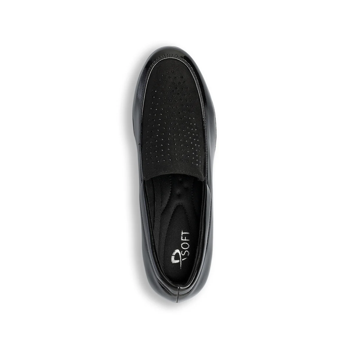 Slip-on comfort nere da donna con strass P Soft - Image 10