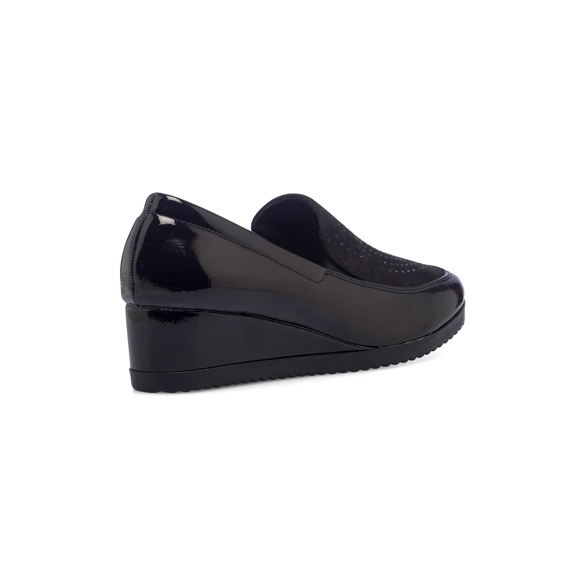 Slip-on comfort nere da donna con strass P Soft - Image 4
