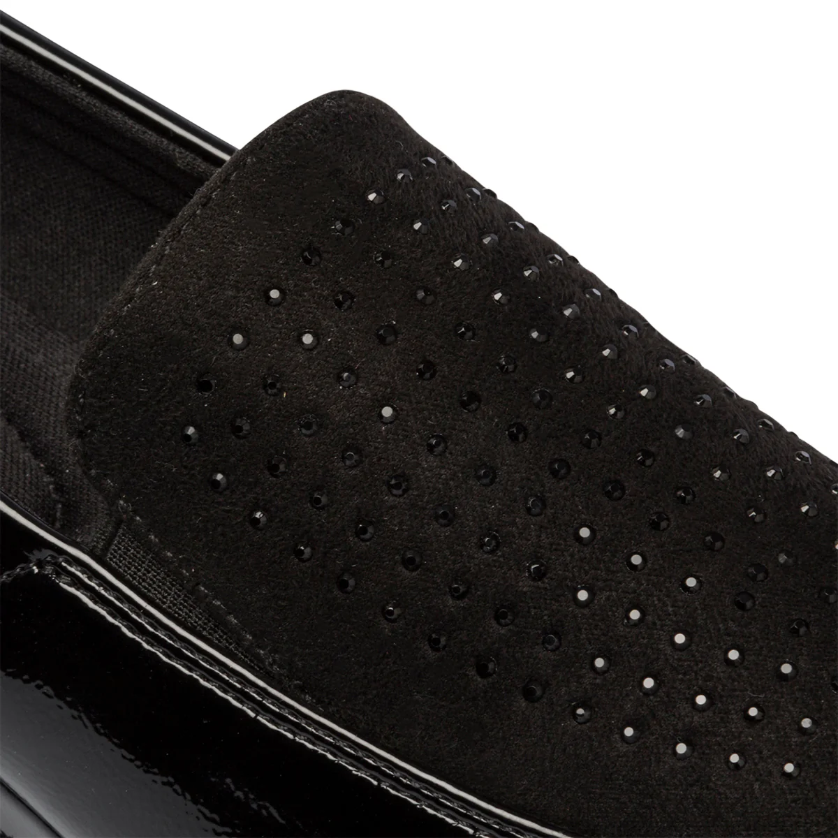 Slip-on comfort nere da donna con strass P Soft - Image 8
