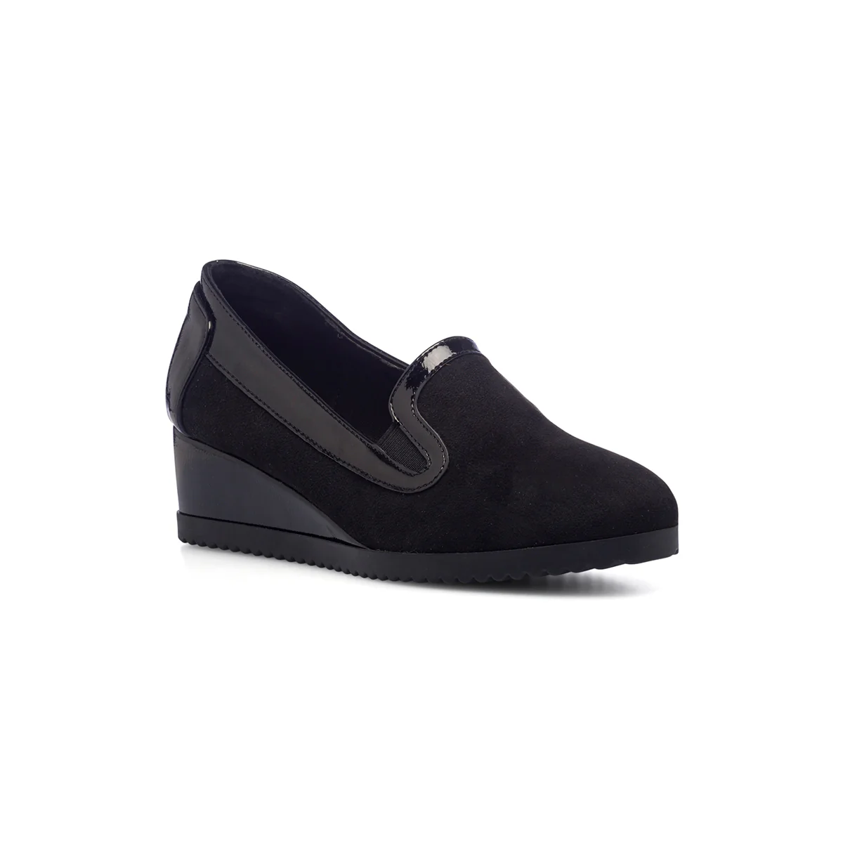 Slip-on comfort nere scamosciate da donna P Soft - Image 3