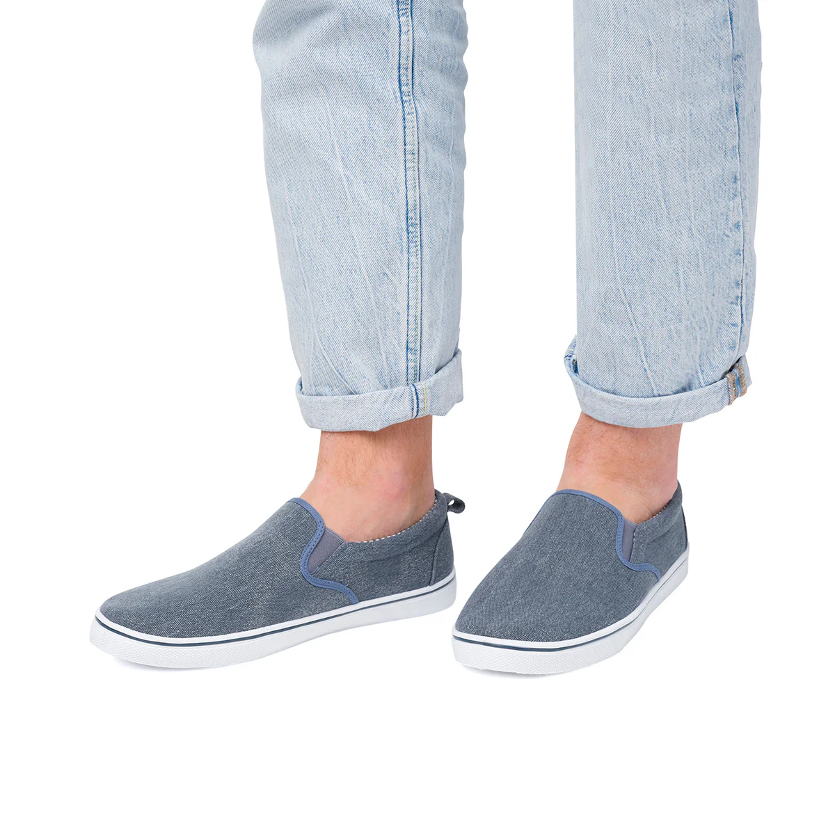 Slip-on denim da uomo in denim blu Jog