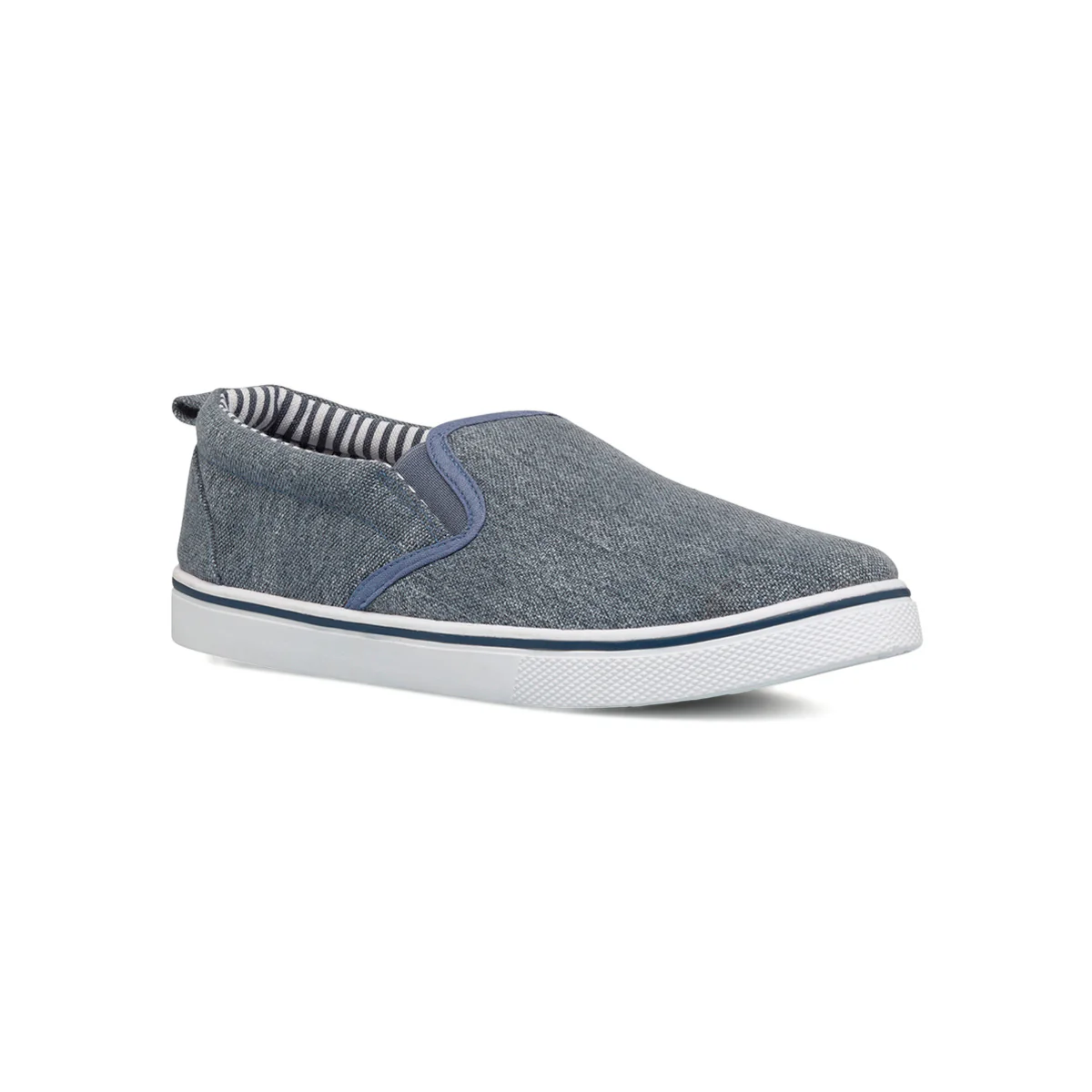 Slip-on denim da uomo in denim blu Jog - Image 3