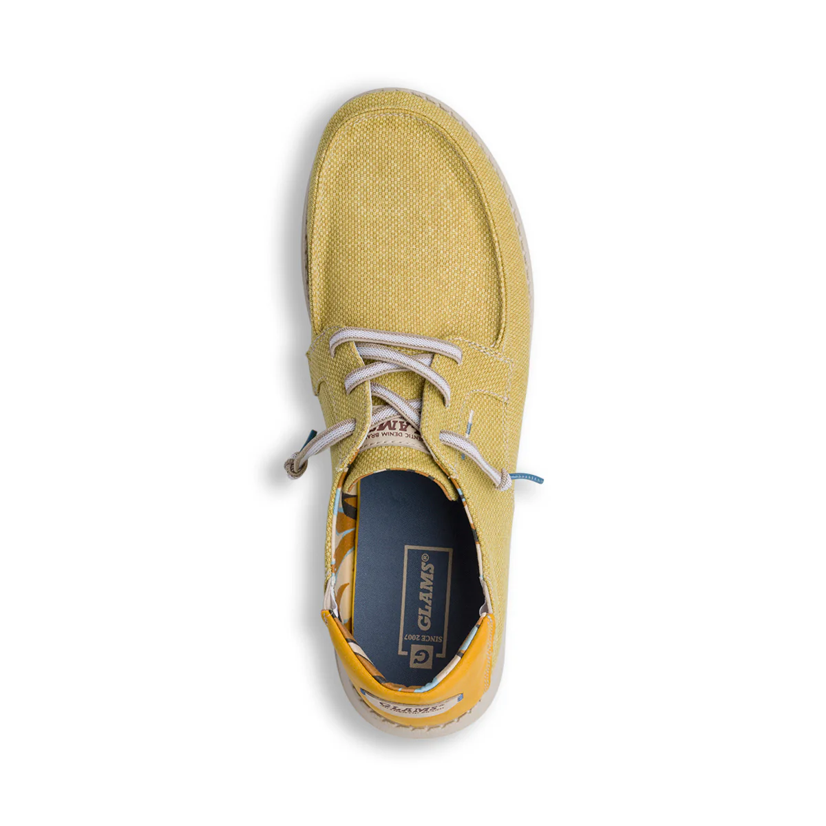 Slip-on gialle da Uomo in tessuto leggero Glams - Image 4