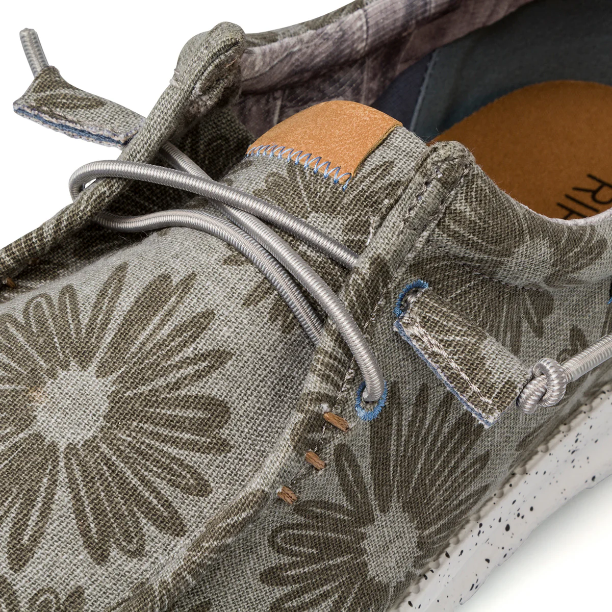 Slip-on sportive grigie in tessuto con stampa fiori da uomo Riflessi Urbani - Image 6