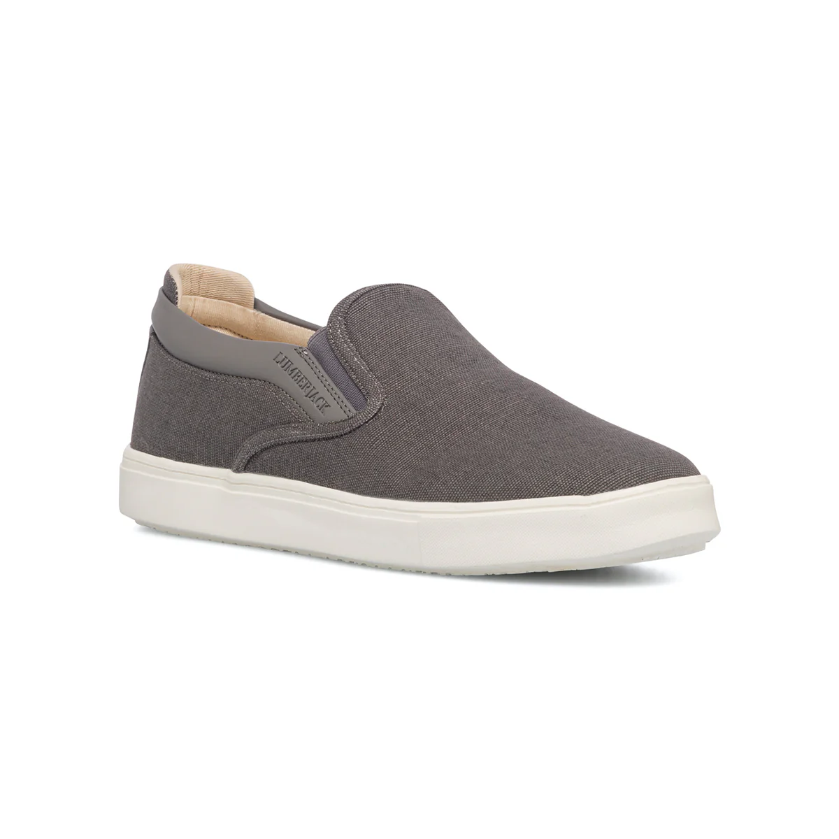 Slip-on grigie da uomo in tessuto Lumberjack Branson - Image 2