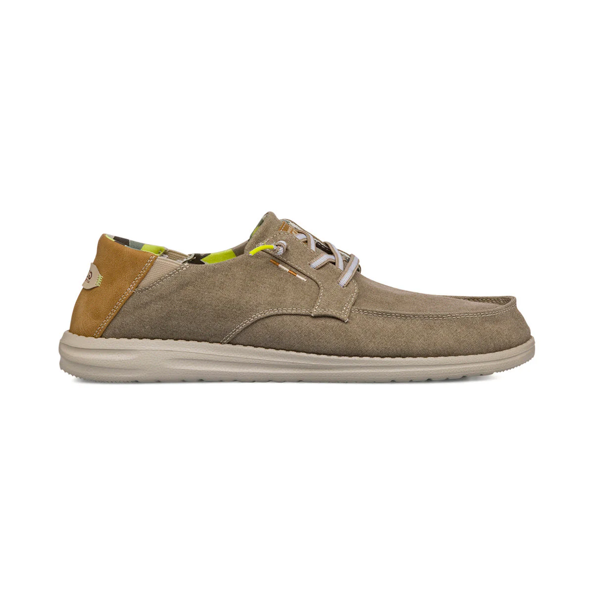 Slip-on in tessuto beige con laccio elasticizzato da Uomo Glams