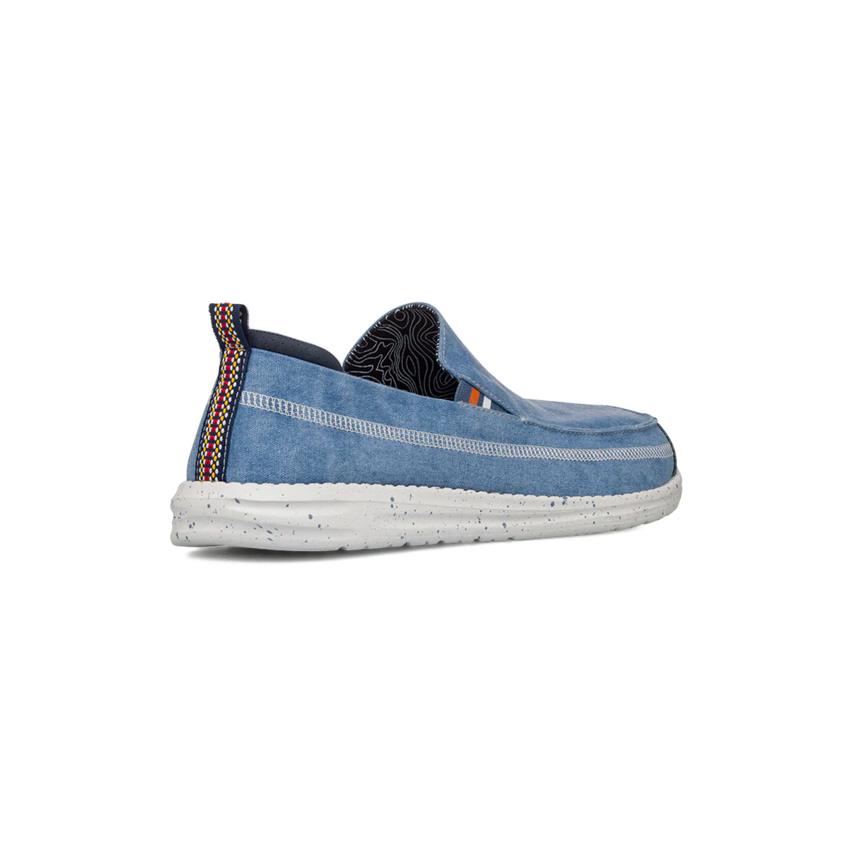 Slip-on in tessuto blu con laccio elasticizzato da Uomo Glams - Image 3