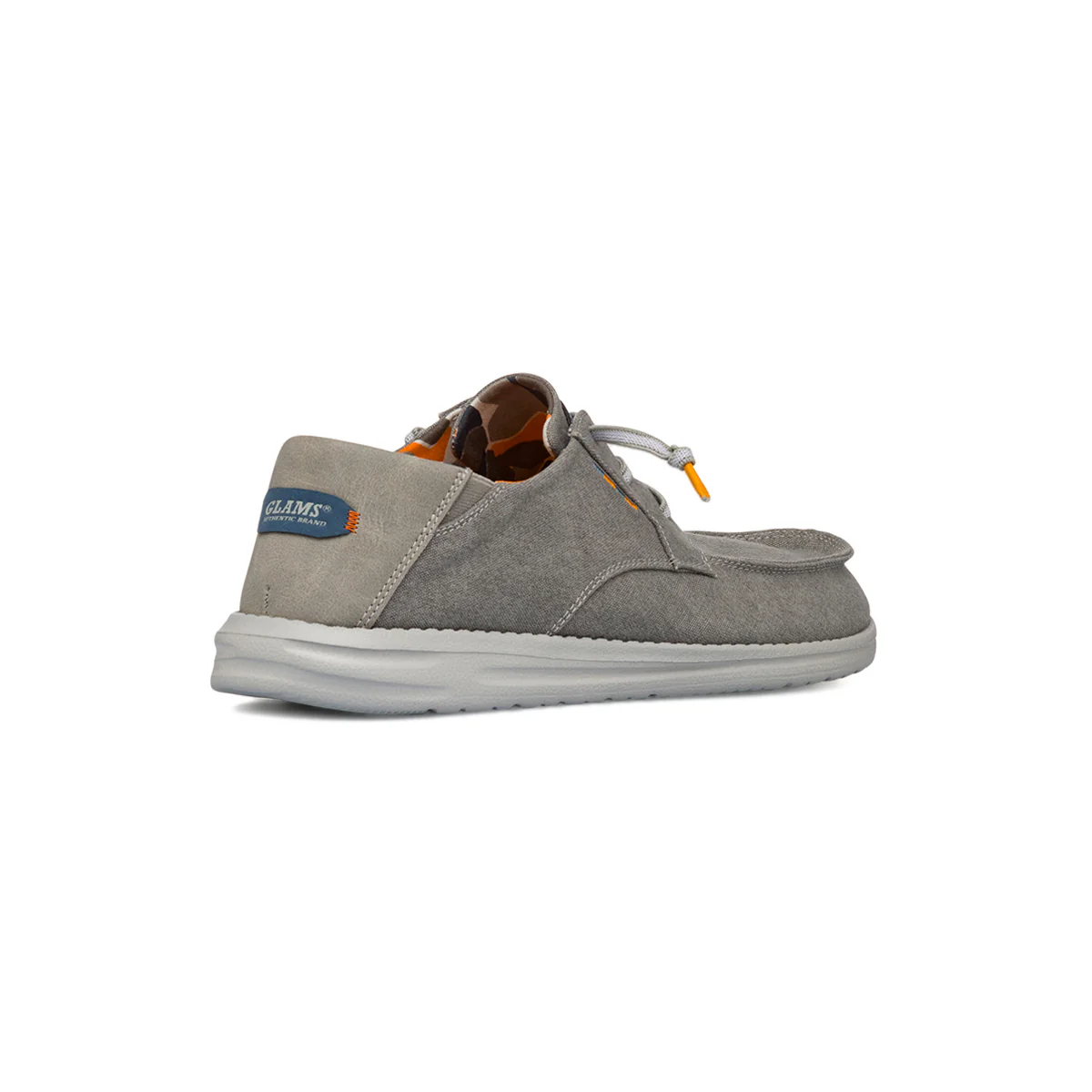 Slip-on in tessuto grigie con laccio elasticizzato da Uomo Glams - Image 3
