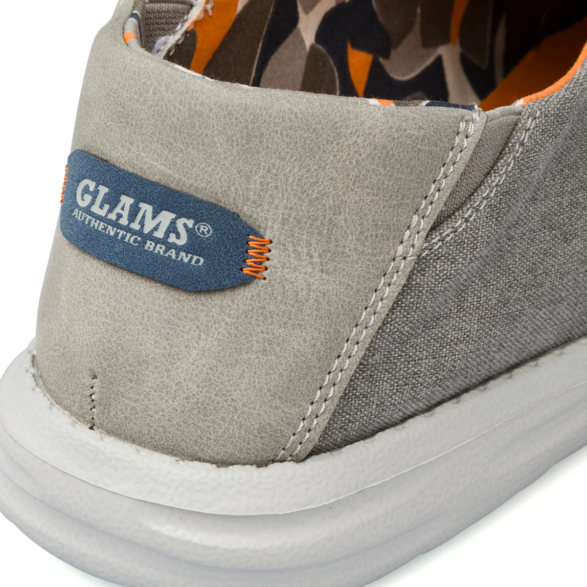 Slip-on in tessuto grigie con laccio elasticizzato da Uomo Glams - Image 4