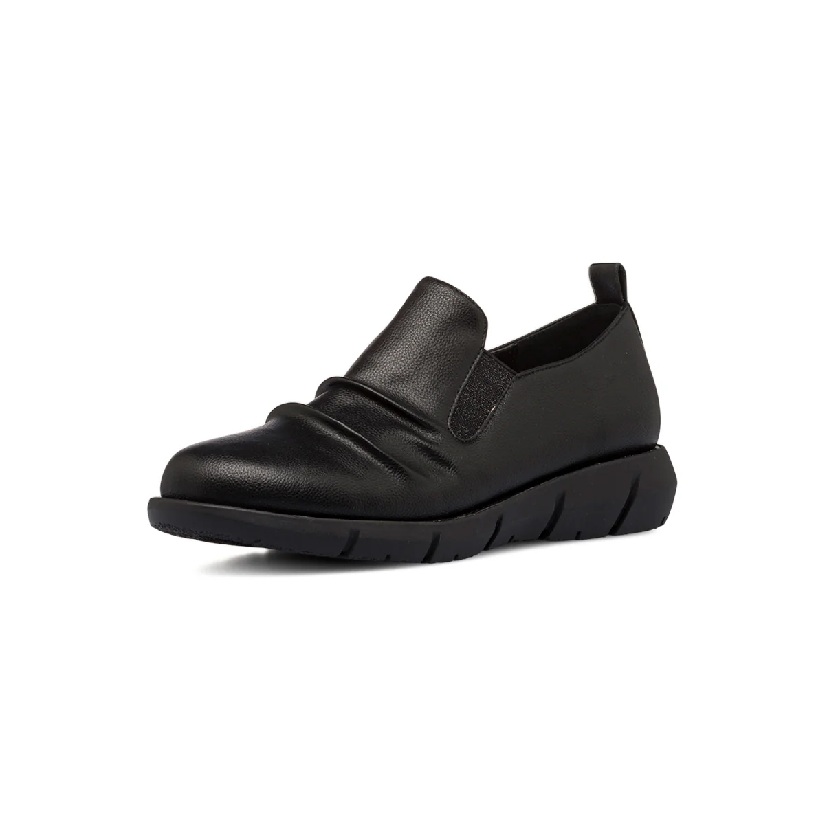 Slip-on nere da donna con arricciatura sulla tomaia P Eco Friendly - Image 2