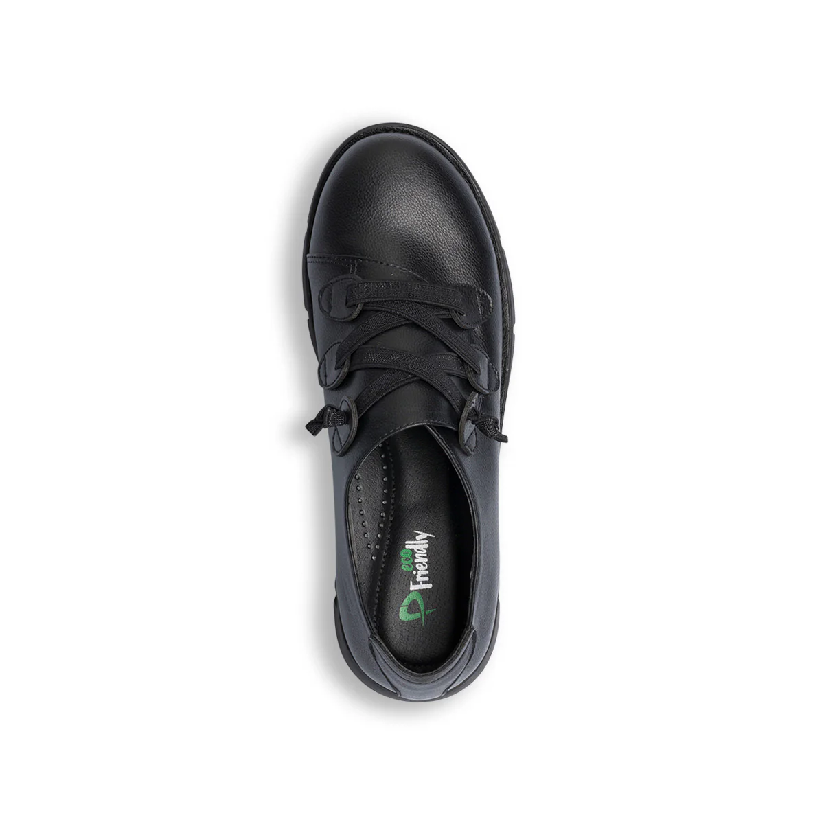 Slip-on nere da donna con lacci elastici glitterati P Eco Friendly - Image 7
