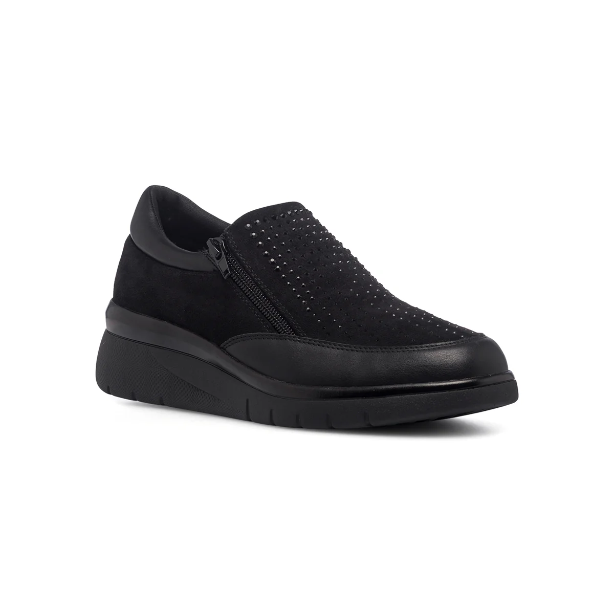 Slip-on nere da donna con strass P Eco Friendly - Image 3