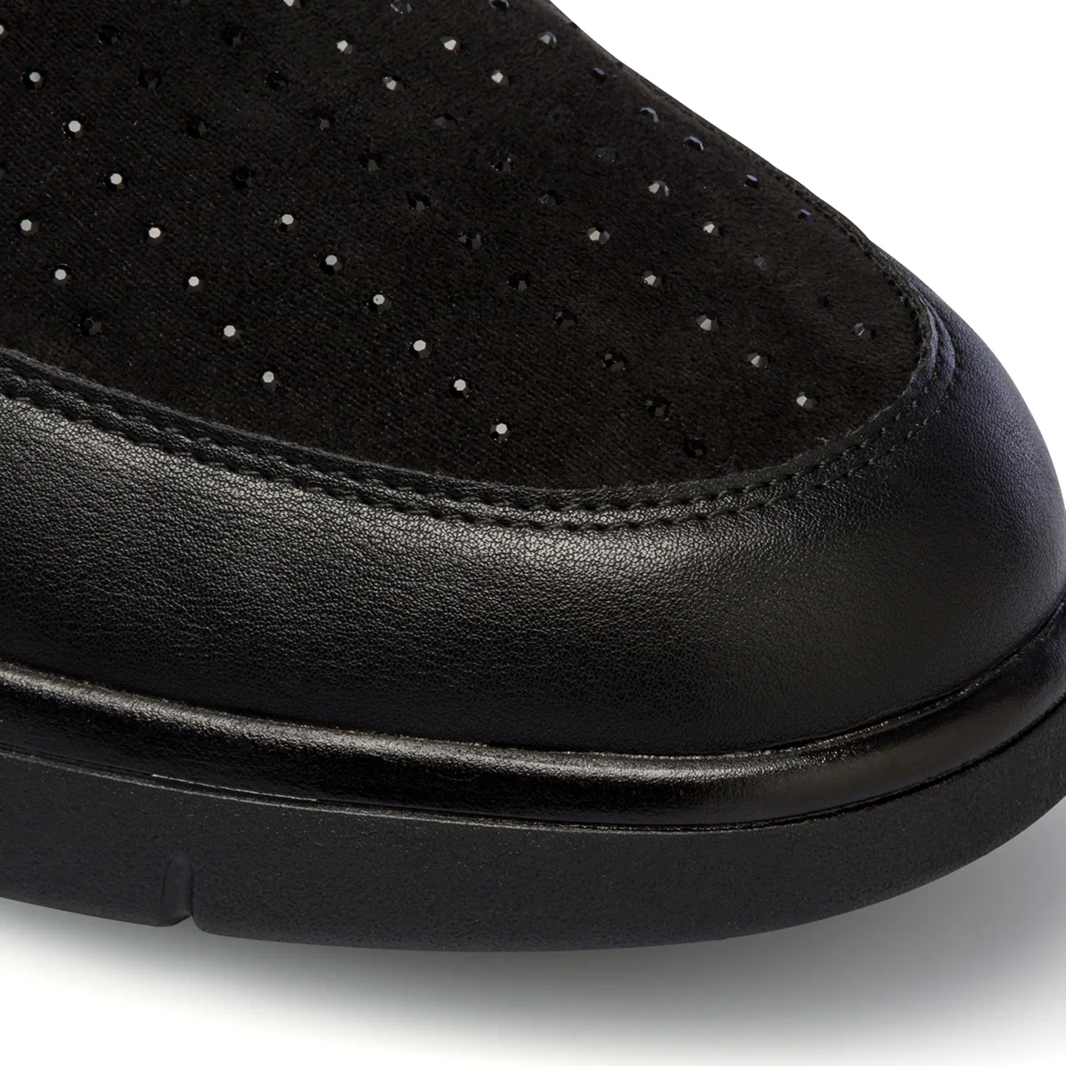 Slip-on nere da donna con strass P Eco Friendly - Image 7