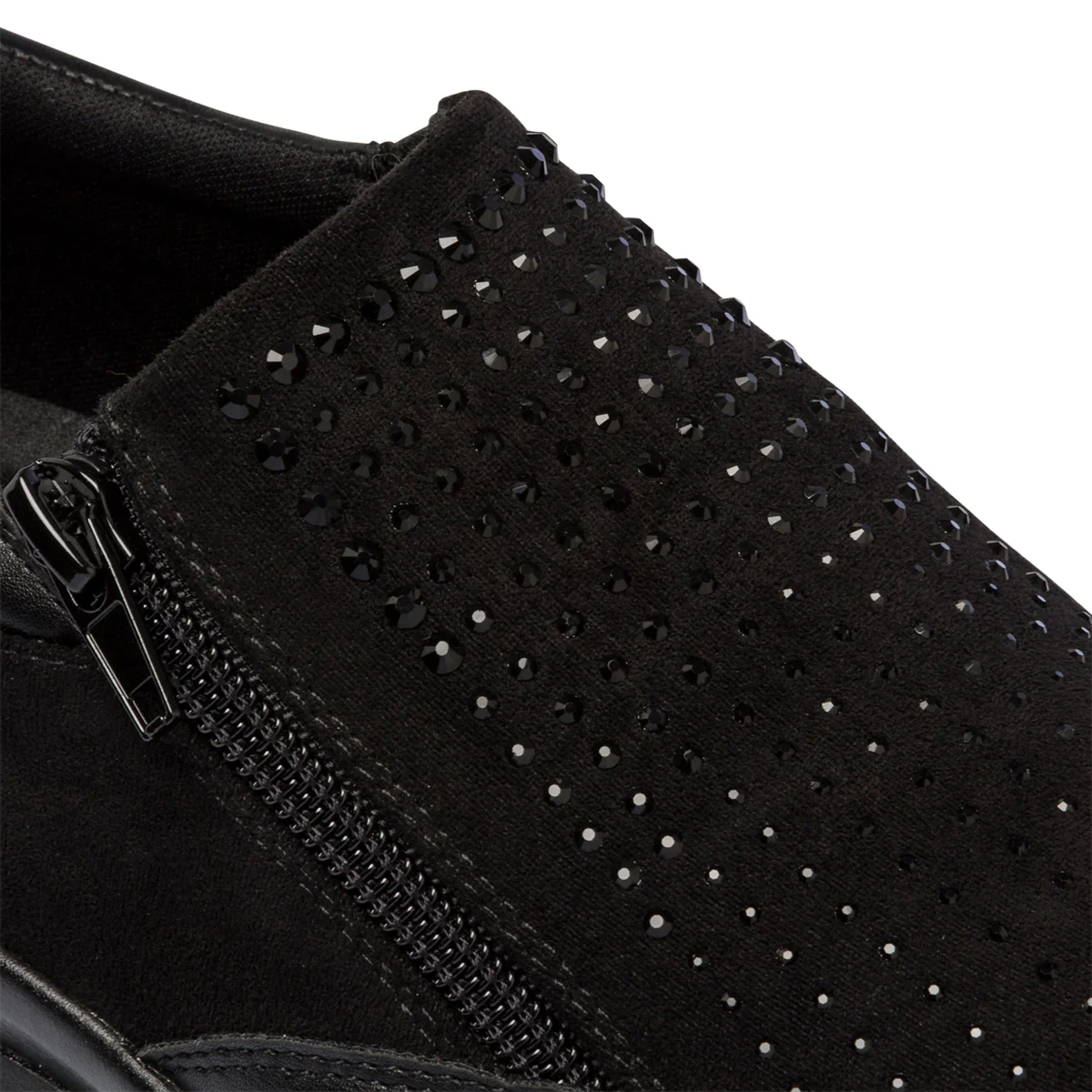 Slip-on nere da donna con strass P Eco Friendly - Image 8