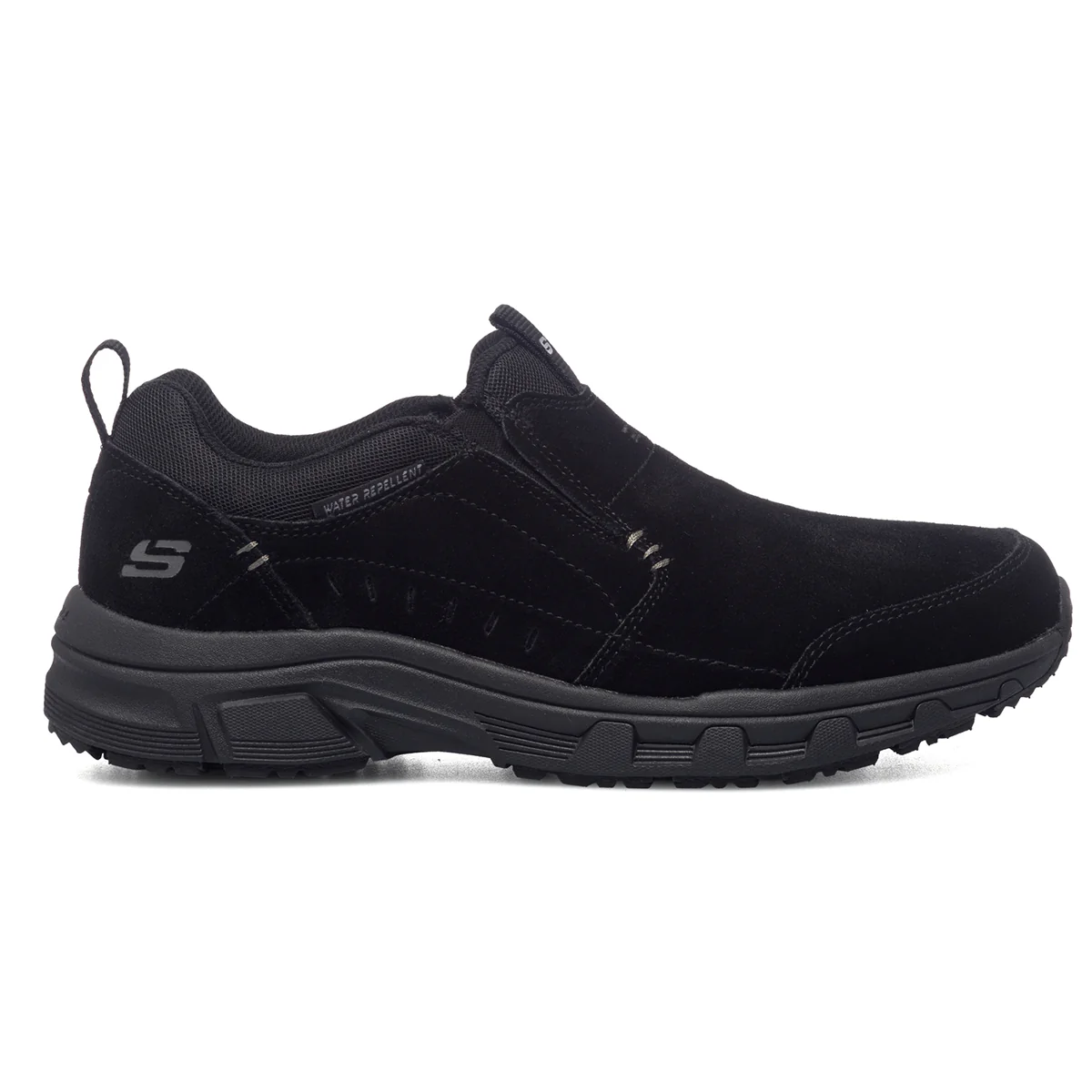 Slip-on nere in pelle scamosciata Skechers Oak Canyon
