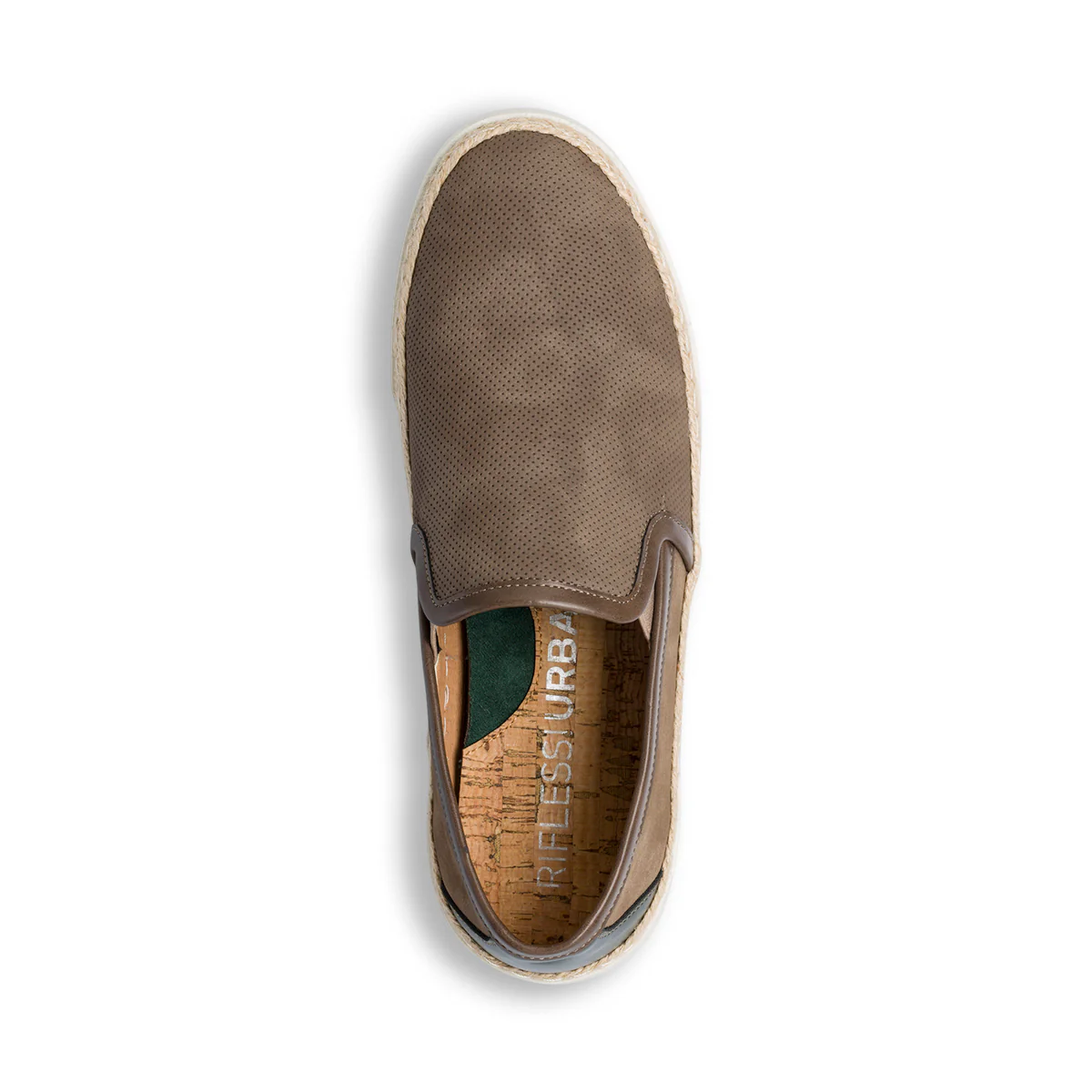 Slip-on taupe da uomo con suola in gomma e corda Riflessi Urbani - Image 4