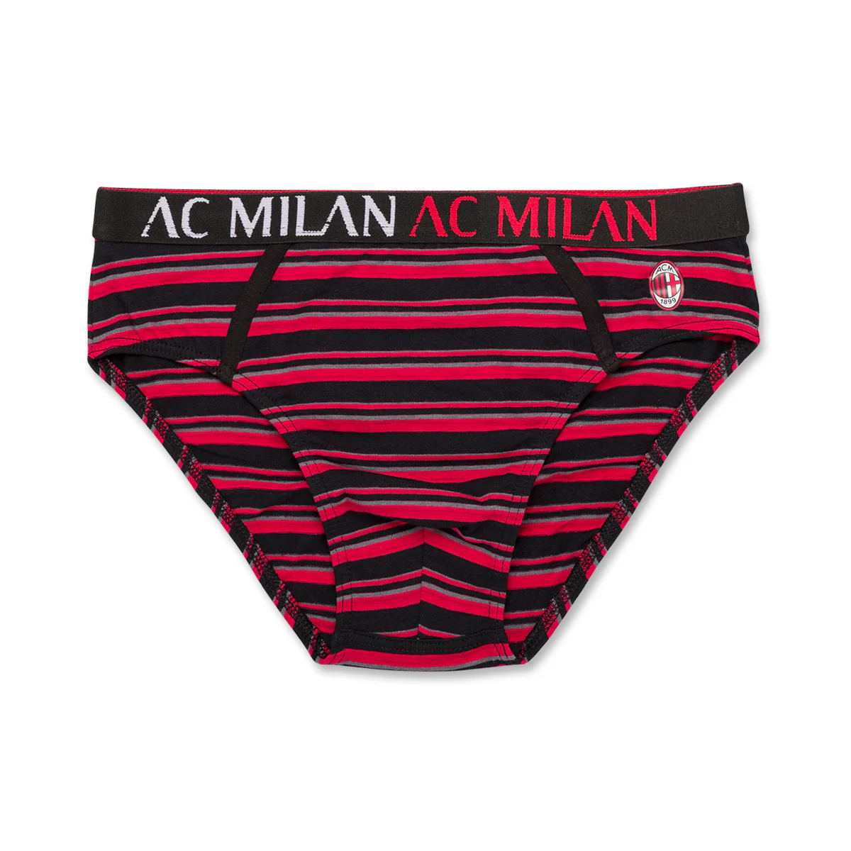 Slip rossoneri da bambino con logo Milan