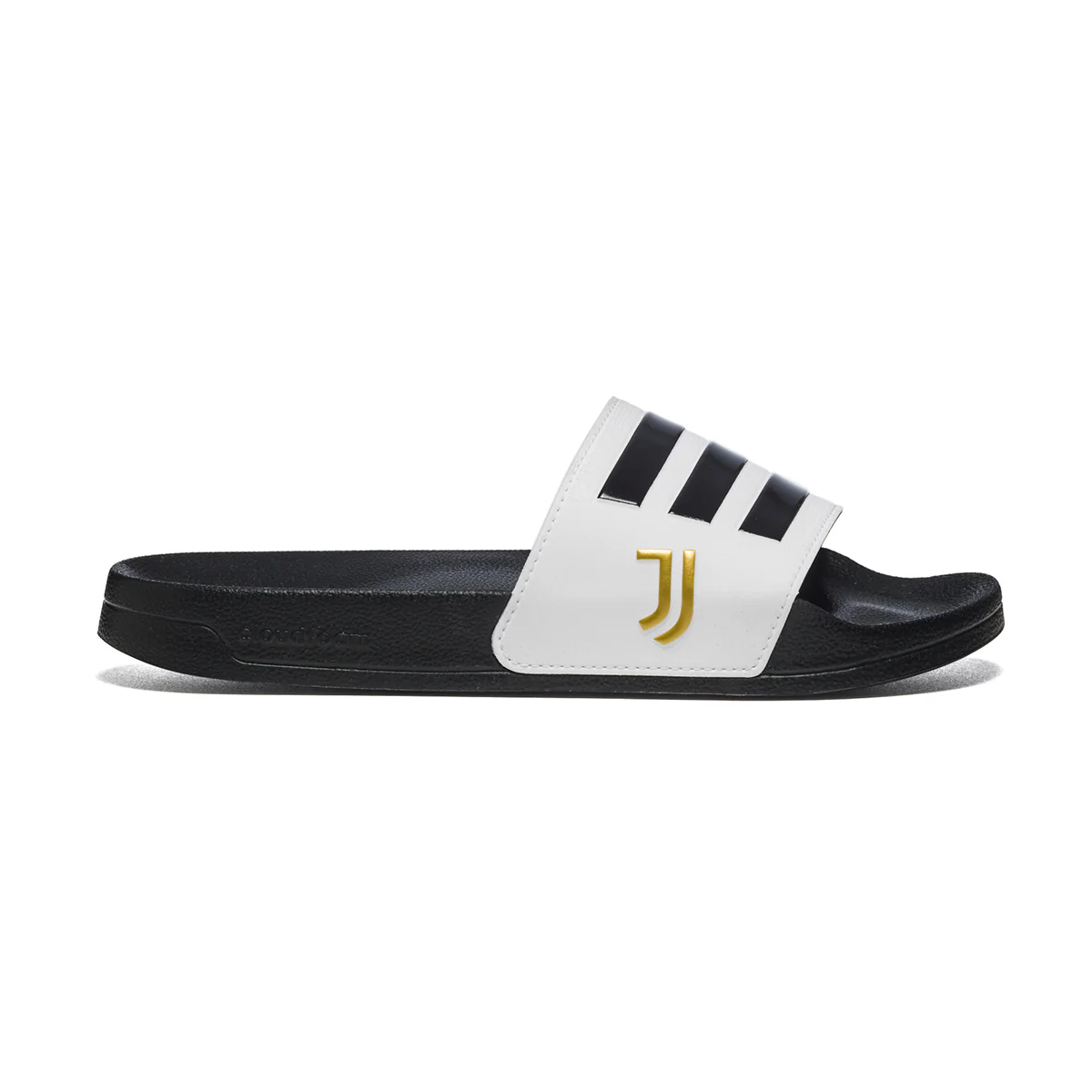 Slippers bianche e nere in gomma con logo Juventus adidas Adilette Shower