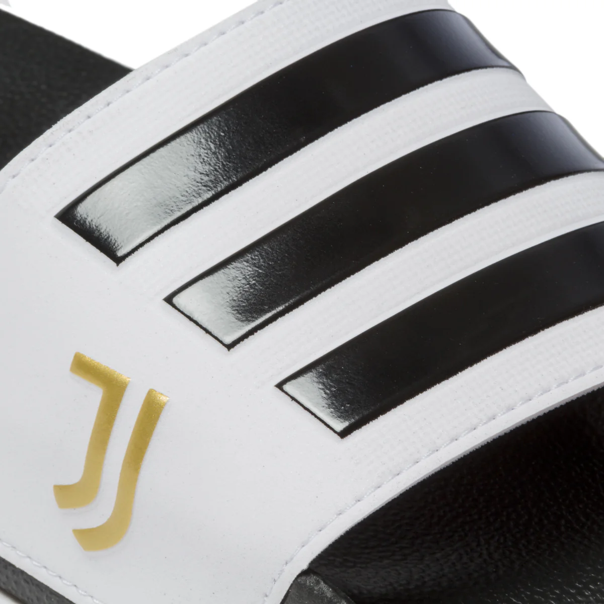 Slippers bianche e nere in gomma con logo Juventus adidas Adilette Shower - Image 6