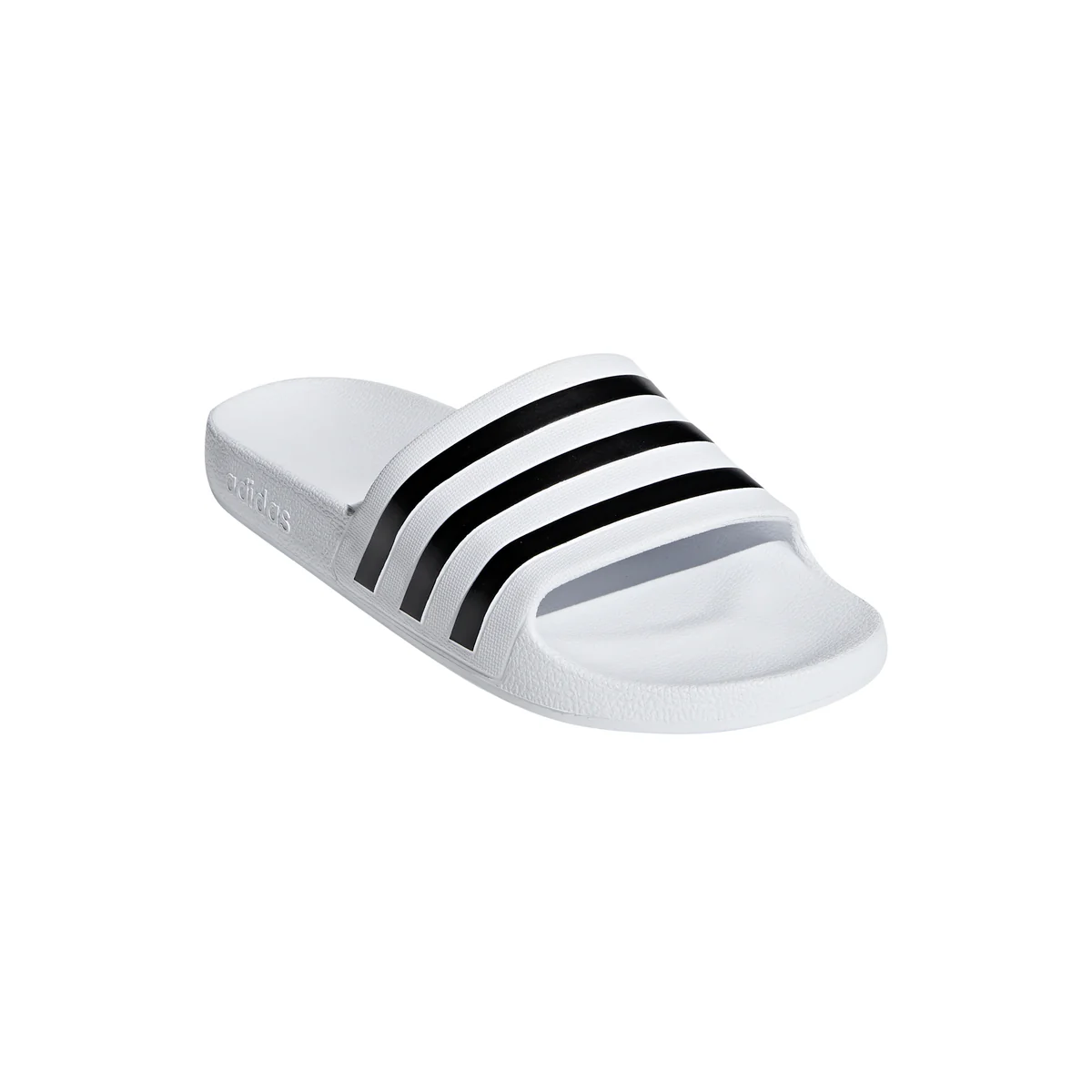 Slippers bianche in gomma con logo a contrasto adidas Adilette Aqua - Image 2