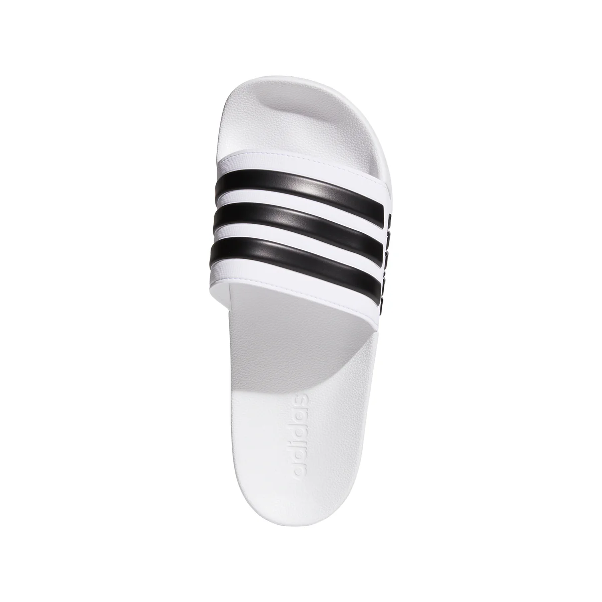 Slippers bianche in gomma con strisce a contrasto adidas Adilette Shower - Image 3