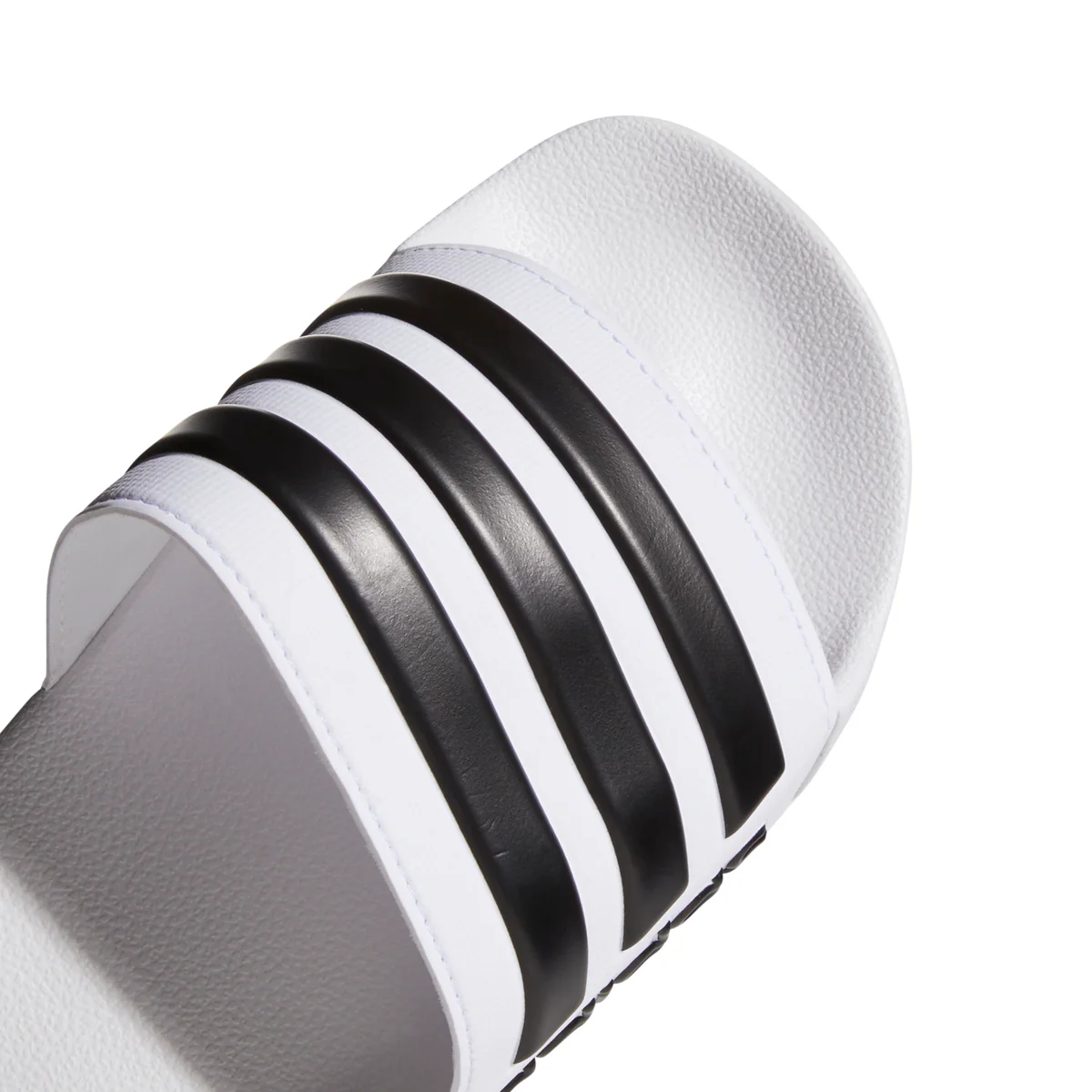 Slippers bianche in gomma con strisce a contrasto adidas Adilette Shower - Image 7