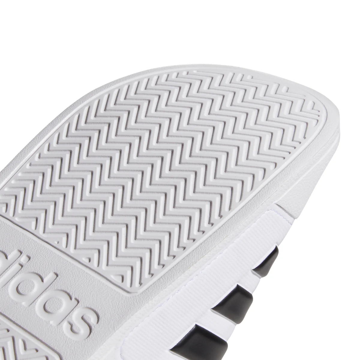 Slippers bianche in gomma con strisce a contrasto adidas Adilette Shower - Image 8