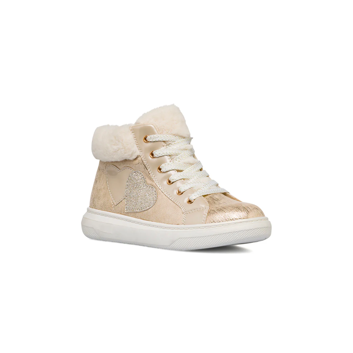 Sneakers alta oro metal da bambina Le Scarpe di Alice - Image 2