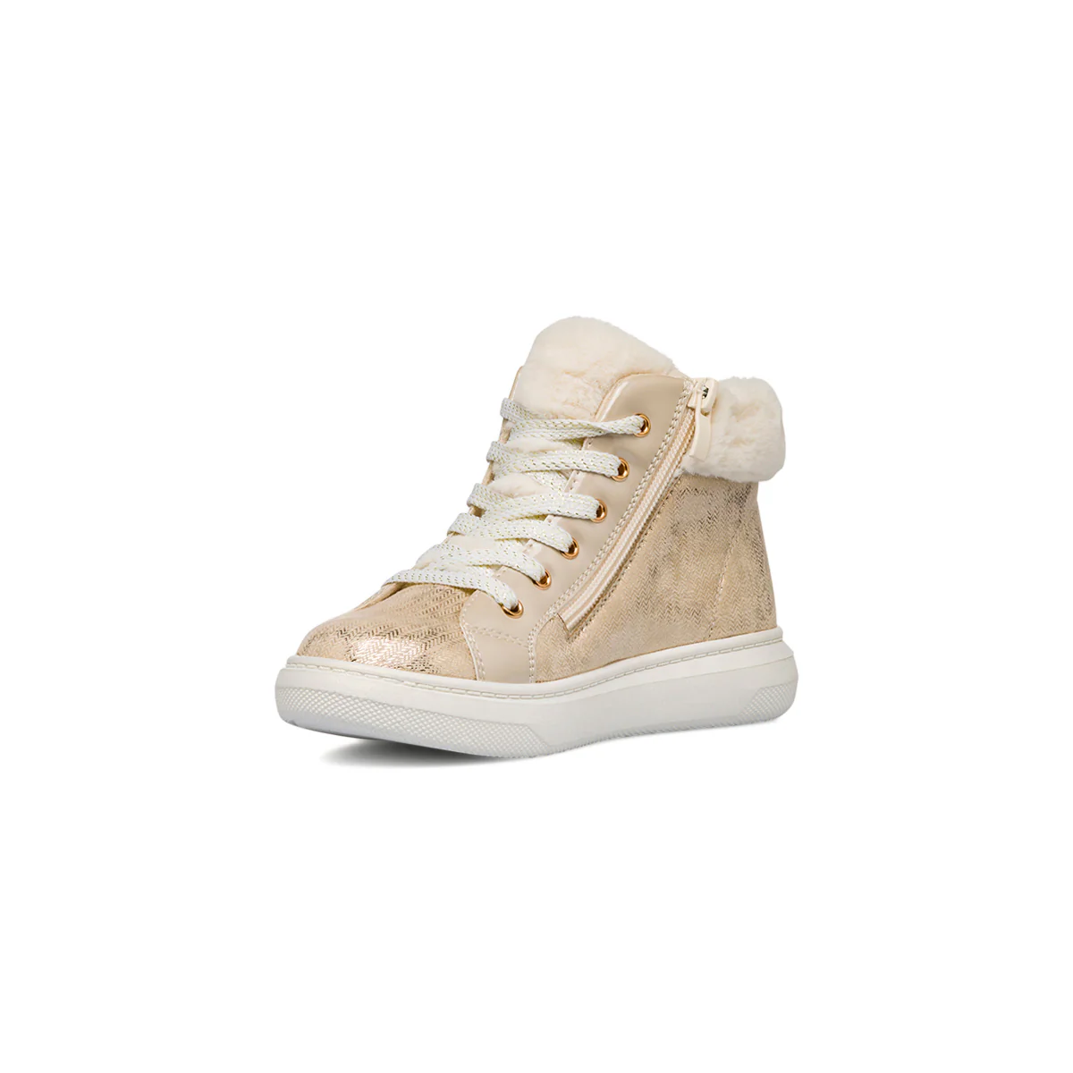 Sneakers alta oro metal da bambina Le Scarpe di Alice - Image 4