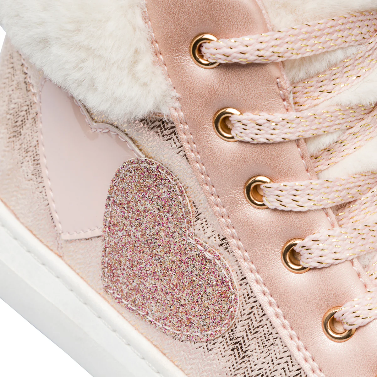 Sneakers alta rosa metal da bambina Le Scarpe di Alice - Image 6
