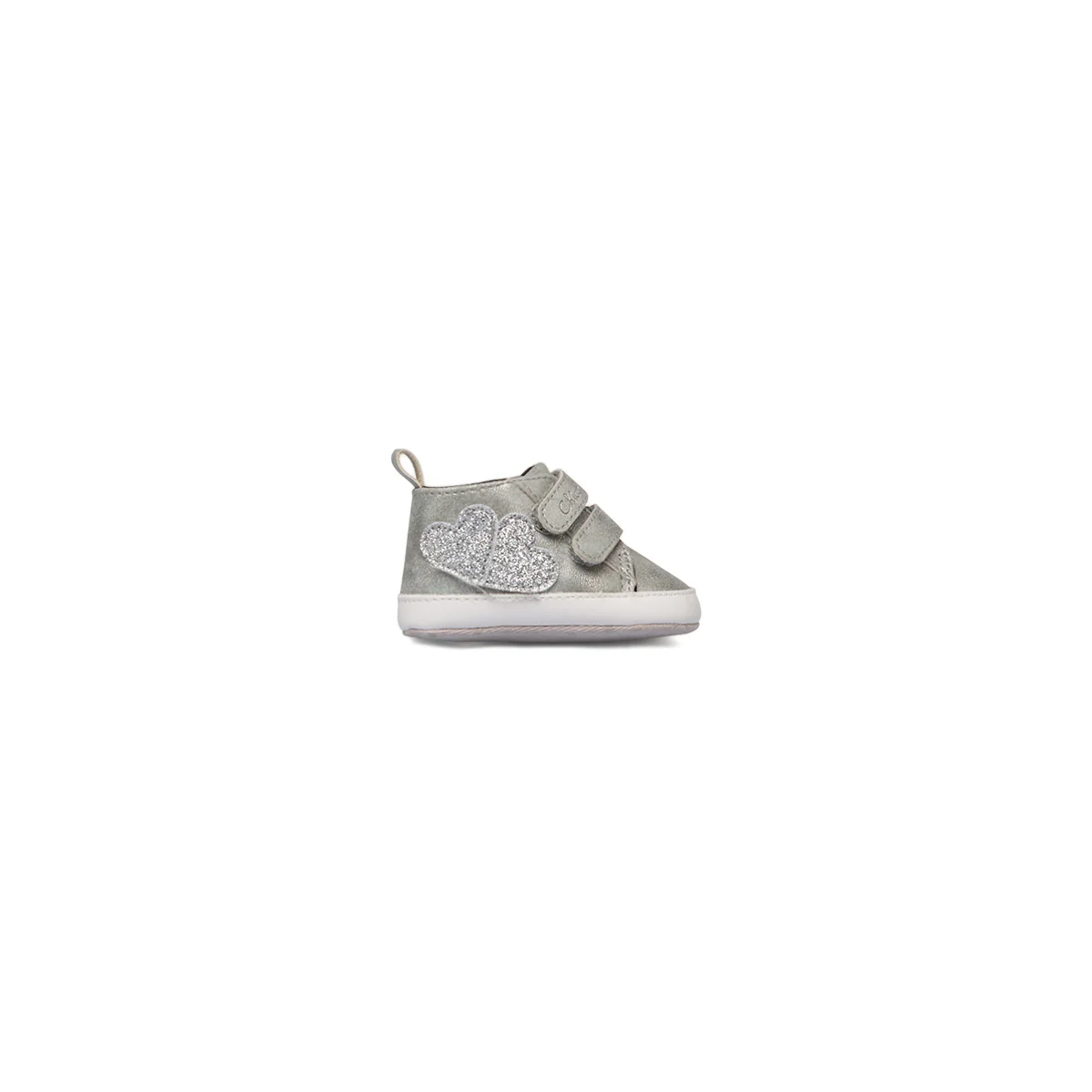 Sneakers alte argento da bambina primi passi Chicco