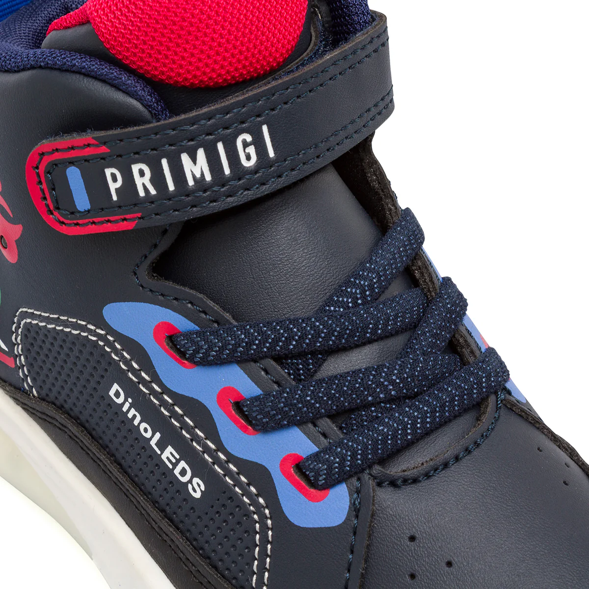 Sneakers alte bambino blu Primigi con dinosauro e luci nella suola - Image 5