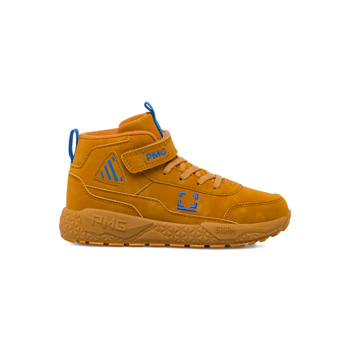 Sneakers alte bambino ocra con dettagli blu Primigi