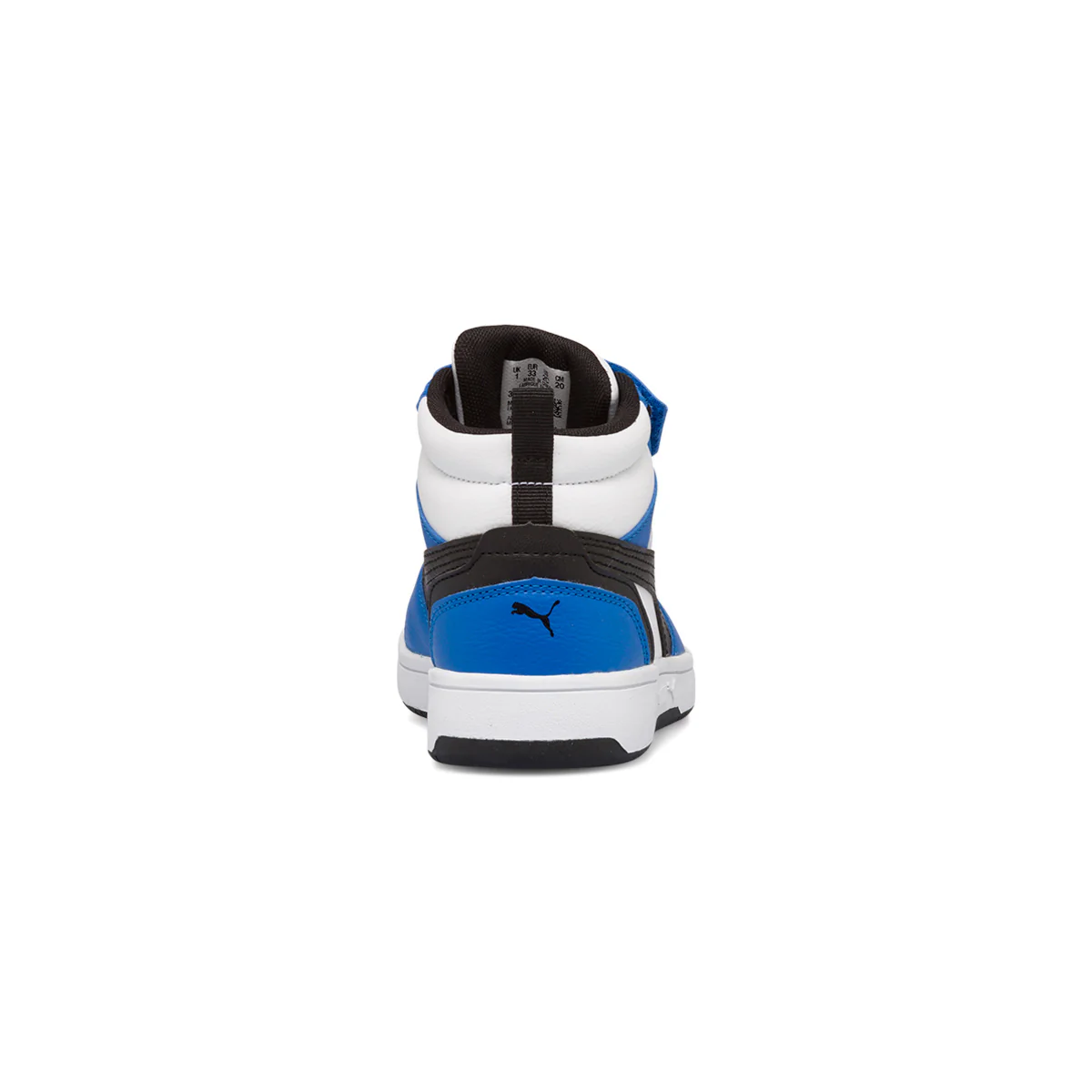 Sneakers alte bianche, blu e nere da bambino Puma Rebound v6 Mid AC+ PS - Image 4