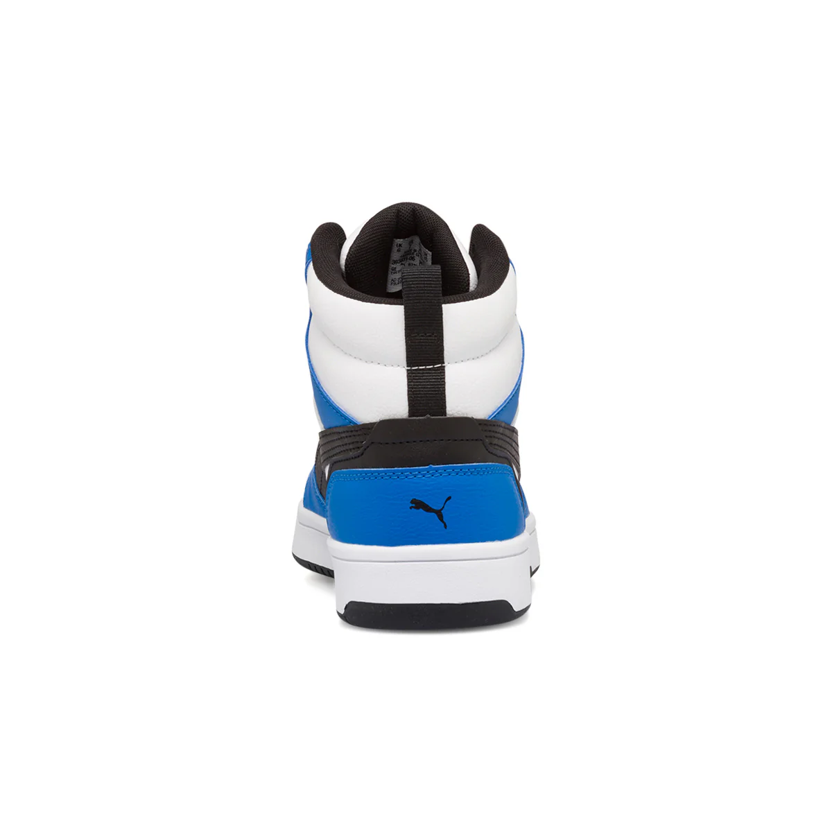 Sneakers alte bianche, blu e nere da ragazzo Puma Rebound V6 Mid Jr - Image 4