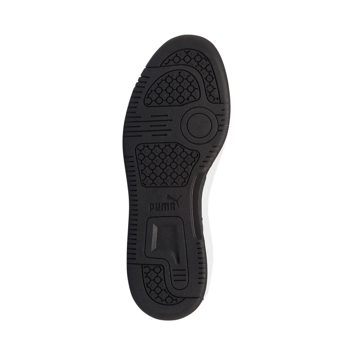 Sneakers alte bianche, blu e nere da ragazzo Puma Rebound V6 Mid Jr - Image 5