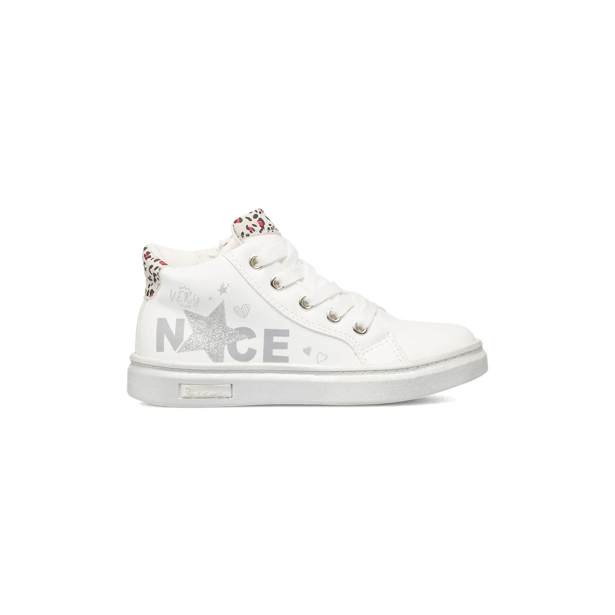 Sneakers alte bianche con dettagli animalier Le scarpe di Alice
