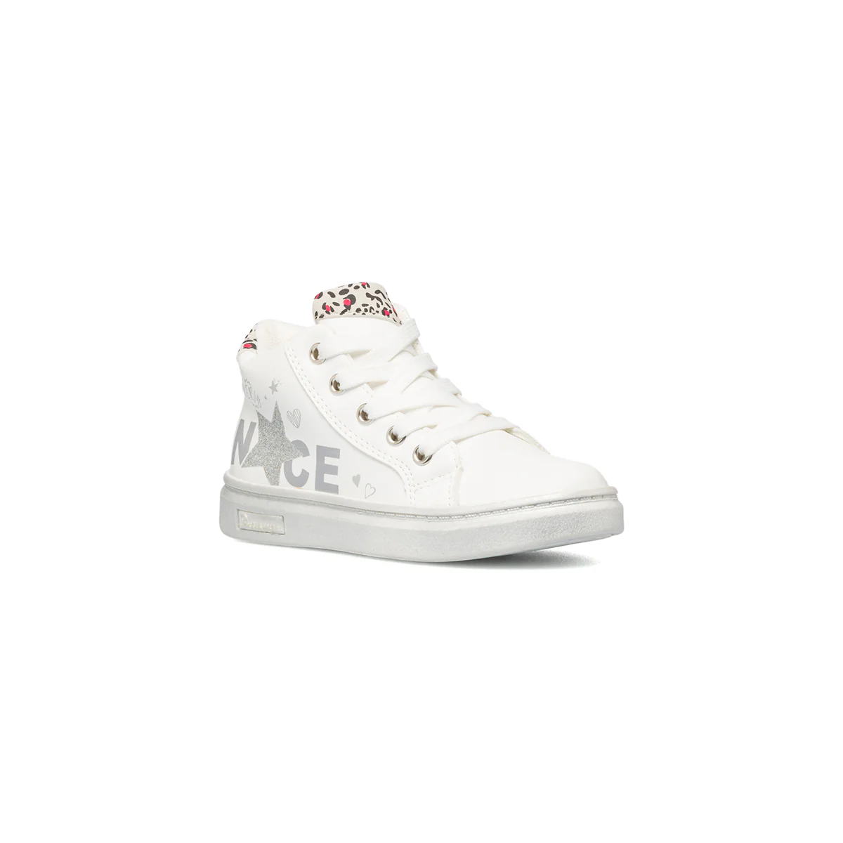 Sneakers alte bianche con dettagli animalier Le scarpe di Alice - Image 2