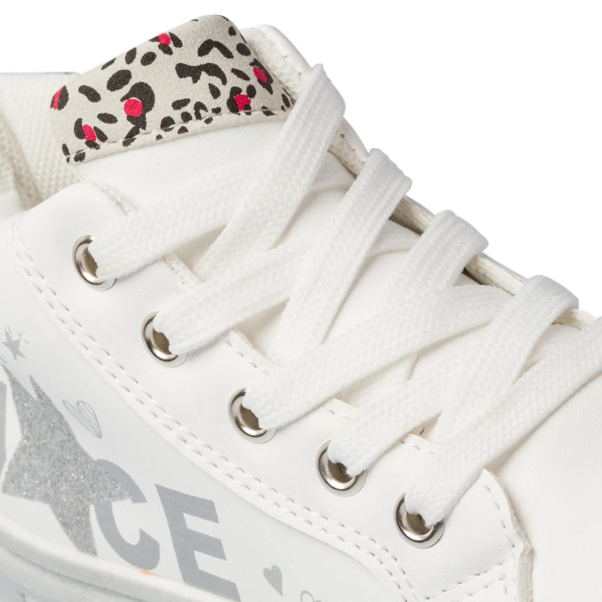 Sneakers alte bianche con dettagli animalier Le scarpe di Alice - Image 7