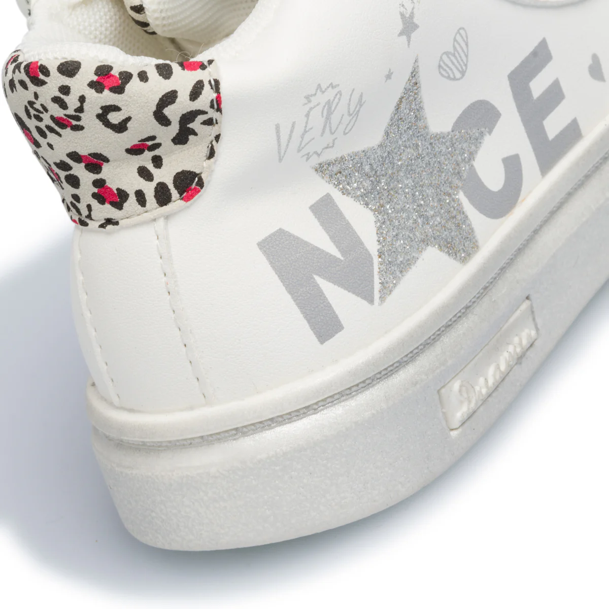 Sneakers alte bianche con dettagli animalier Le scarpe di Alice - Image 8