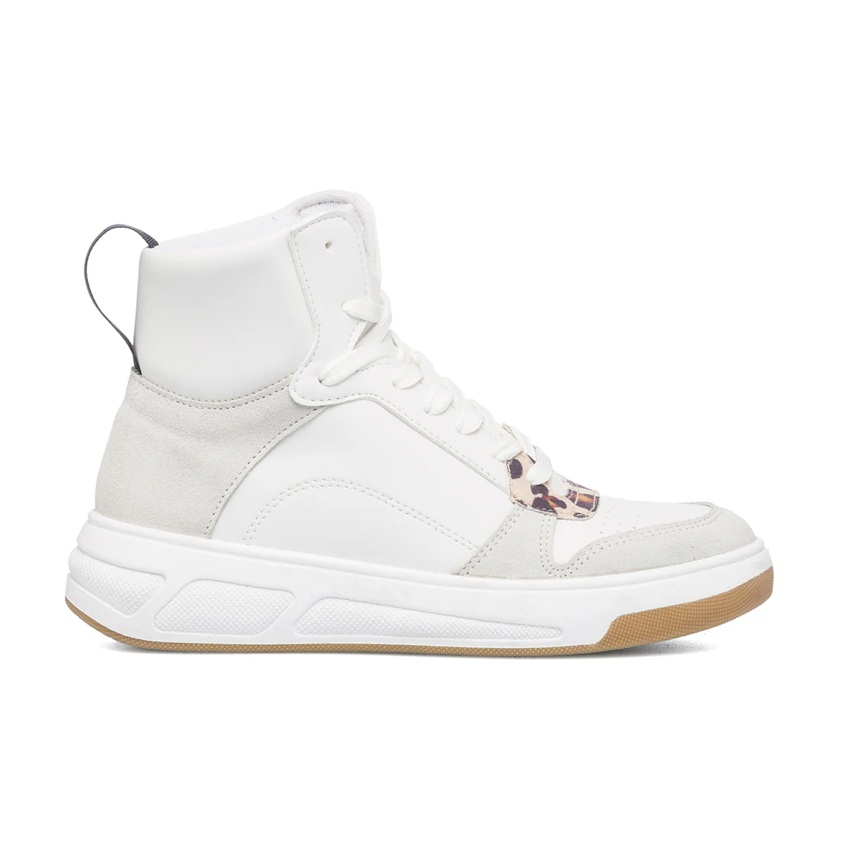 Sneakers alte bianche con dettagli animalier Swish Jeans