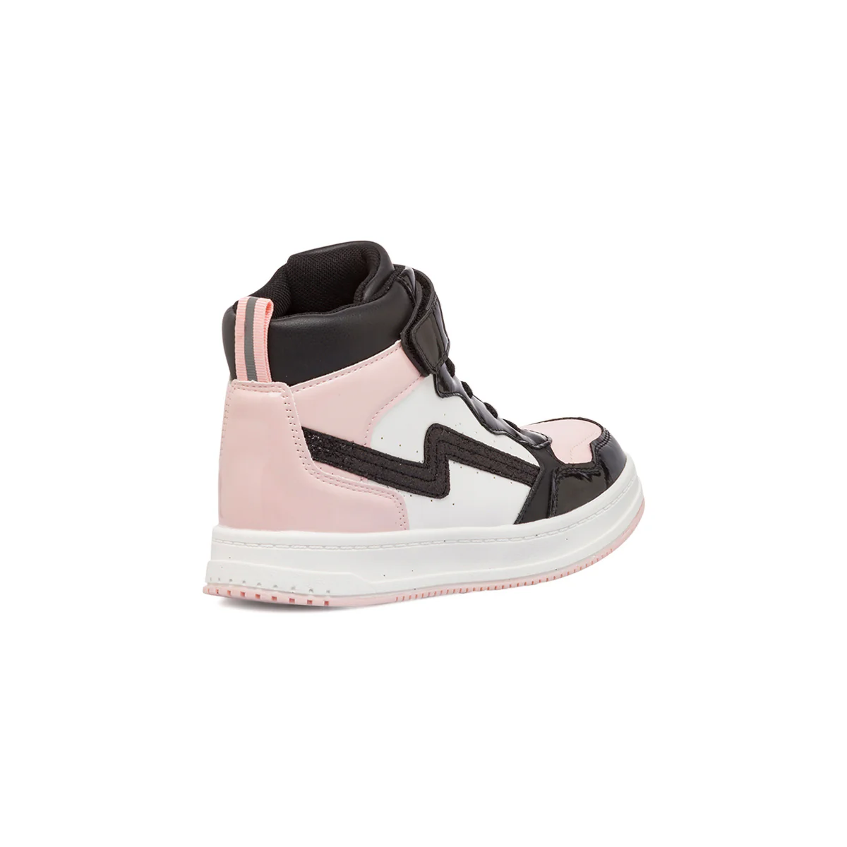 Sneakers alte bianche con dettagli rosa e nero da bambina Le Scarpe di Alice - Image 3