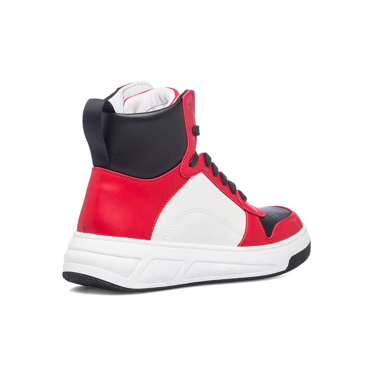 Sneakers alte bianche con dettagli rossi e neri Swish Jeans - Image 3