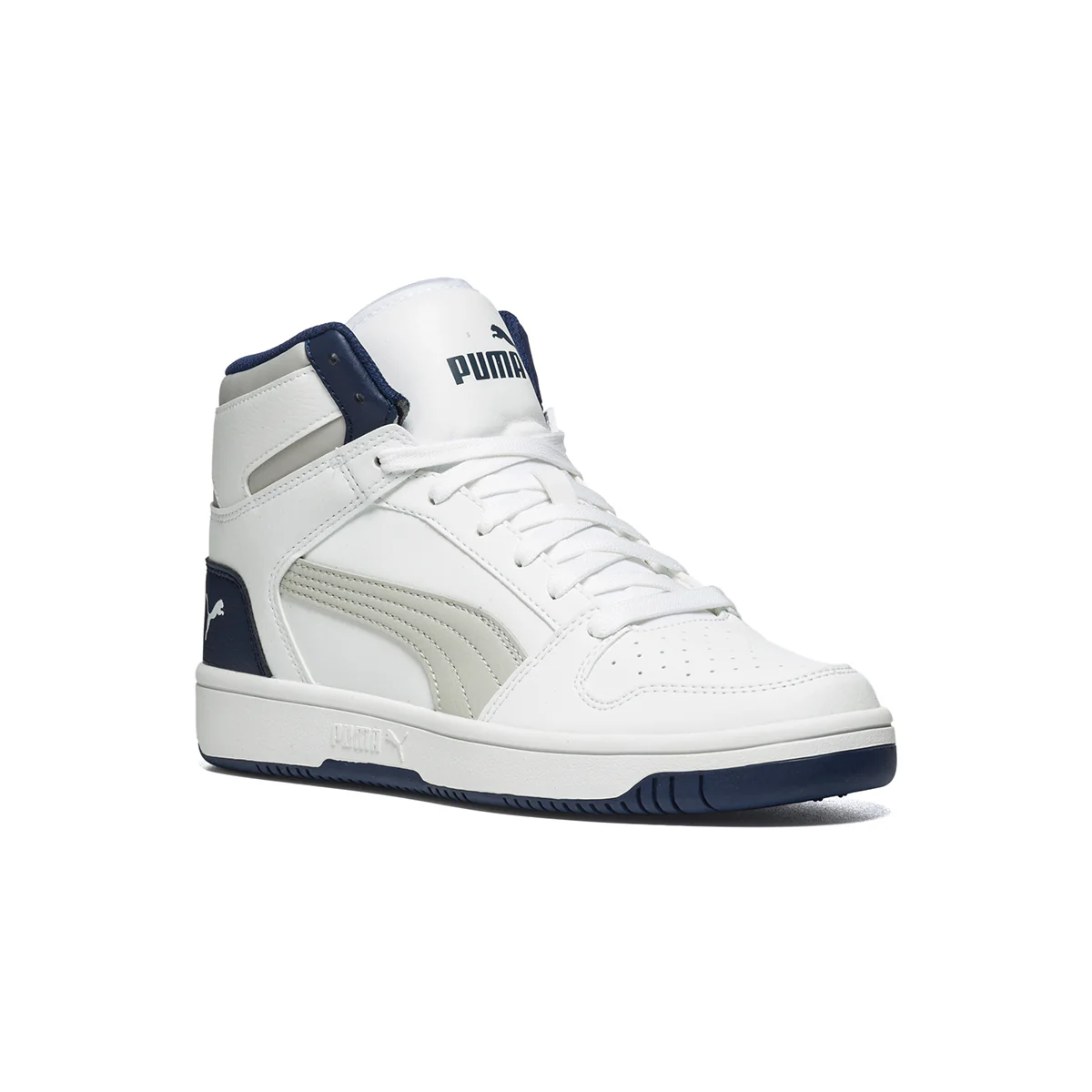 Sneakers alte bianche con dettagli traforati Puma Rebound Layup Sl Jr - Image 2