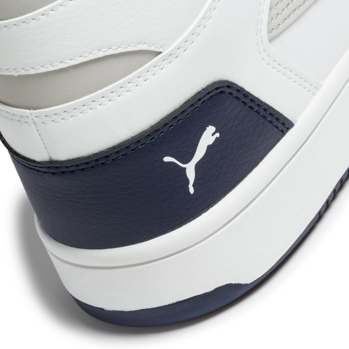 Sneakers alte bianche con dettagli traforati Puma Rebound Layup Sl Jr - Image 7